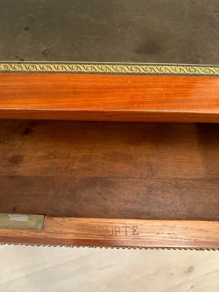 Jean-baptiste Courte, Bureau Plat En Acajou d'Epoque Louis XVI Vers 1780 Estampillé