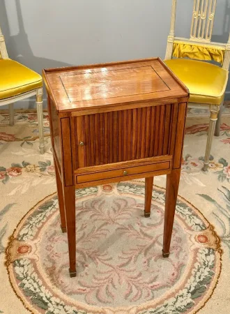 Petite Table De Salon A Rideau d' Epoque Louis XVI Vers 1780