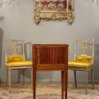 Petite Table De Salon A Rideau d' Epoque Louis XVI Vers 1780
