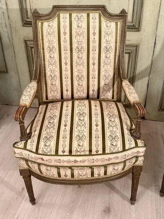 Paire De Fauteuils De Style Louis XVI Epoque XIXeme Vers 1880