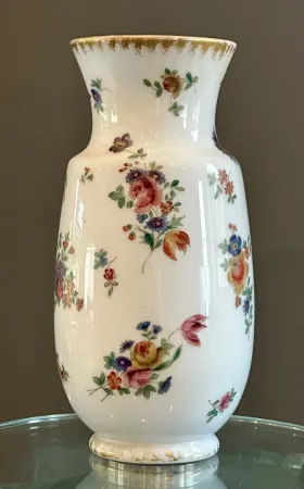 Saint Louis, Vase Opaline Signé d'Epoque XIXeme