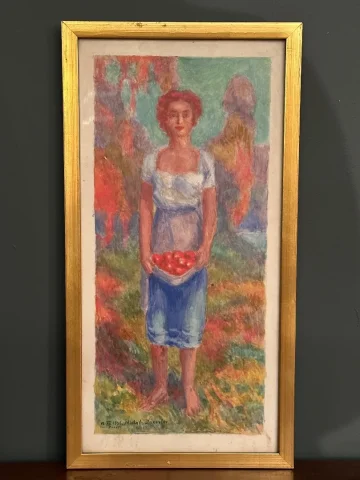 Mikhail Yakovlev, Suite De Quatre Aquarelles Saisons Ecole Russe (1880 - 1942)