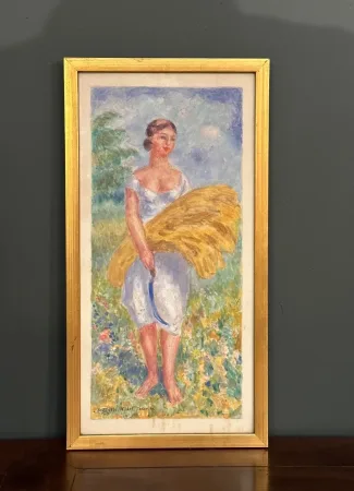 Mikhail Yakovlev, Suite De Quatre Aquarelles Saisons Ecole Russe (1880 - 1942)