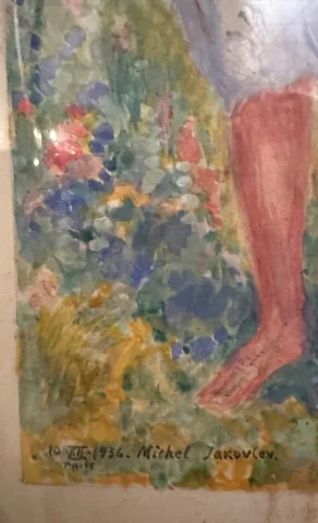 Mikhail Yakovlev, Suite De Quatre Aquarelles Saisons Ecole Russe (1880 - 1942)
