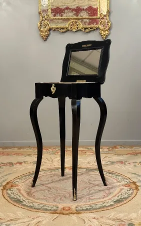 Poudreuse Coiffeuse De Style Louis XV Epoque XIXeme Vers 1870