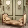 Lit De Repos En Bois Laqué d'Epoque Louis XVI Vers 1780