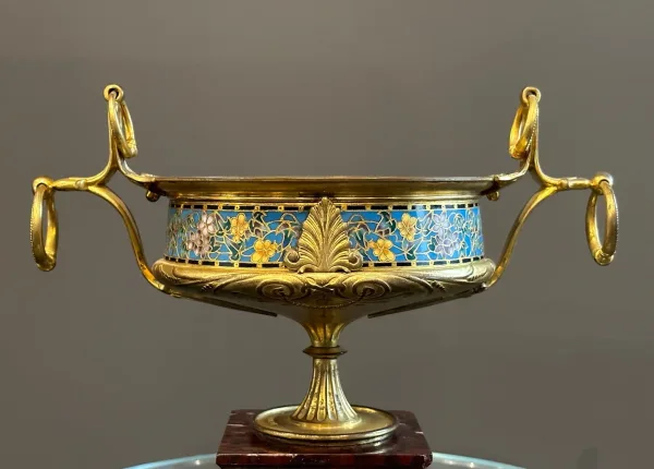 Ferdinand Barbedienne, Coupe Emaux Cloisonnés Et Bronze (1810 - 1892)