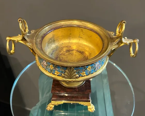 Ferdinand Barbedienne, Coupe Emaux Cloisonnés Et Bronze (1810 - 1892)