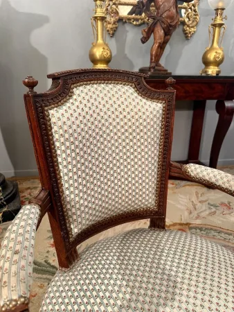Paire De Fauteuils Cabriolets d'Epoque Louis XVI Vers 1780