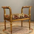 Banquette De Piano En Bois Doré De Style Louis XVI Epoque Napoleon III
