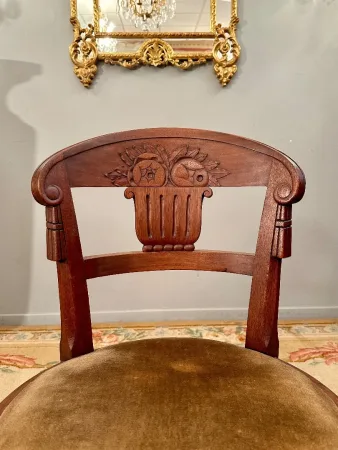 Süe Et Mare, Paire De Chaises En Acajou d'Epoque Art Deco Vers 1920