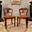 Süe Et Mare, Paire De Chaises En Acajou d'Epoque Art Deco Vers 1920