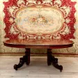 Table De Salle A Manger à Système En Acajou d'Epoque Restauration Vers 1830 (4m)