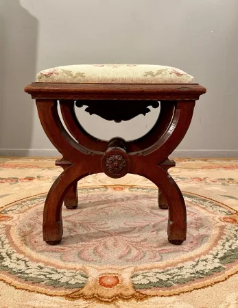 Paire De Tabourets Curule d'Epoque XIXème