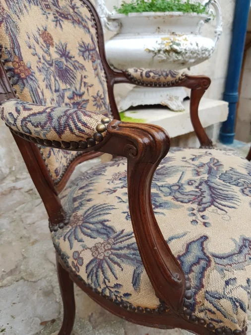 Two Cabriolet Chairs  XVIII° Century.