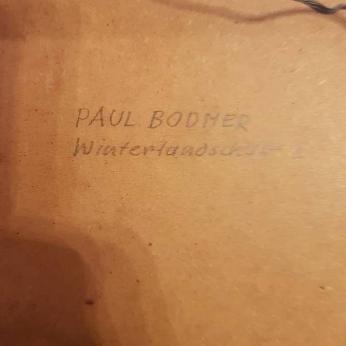 Paul Bodmer: Winter Landscape.