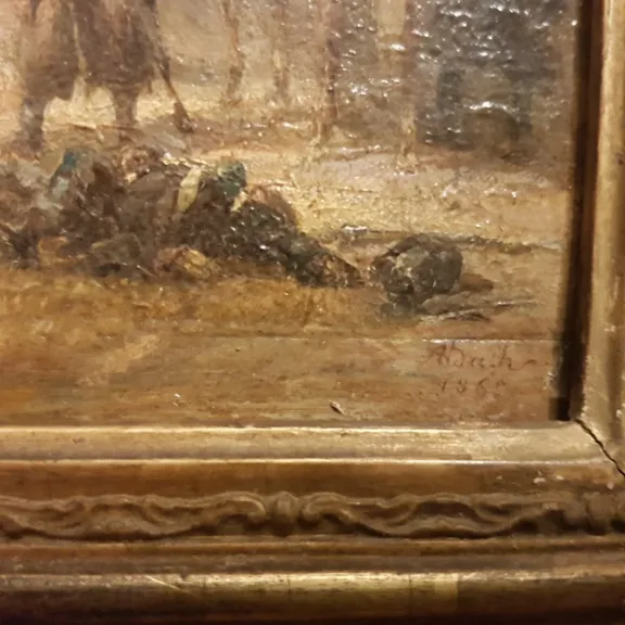 Alois Bach : Troupes Bavaroises Combattant Auprès d' Un Pont.