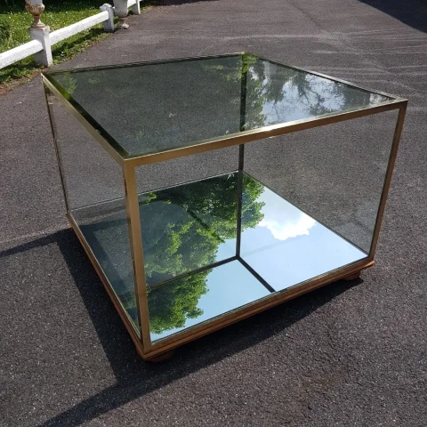 Vitrine basse De Présentation En En Laiton.
