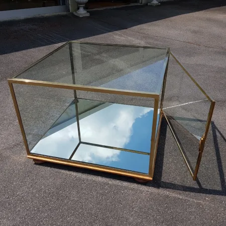 Vitrine basse De Présentation En En Laiton.