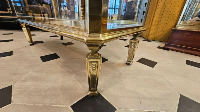 Directoire Style Brass Display Cabinet Maison Muller Et Domange. Early 20th Century.