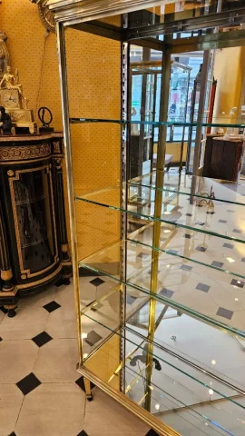 Directoire Style Brass Display Cabinet Maison Muller Et Domange. Early 20th Century.