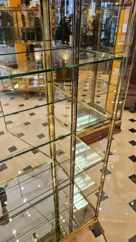 Directoire Style Brass Display Cabinet Maison Muller Et Domange. Early 20th Century.