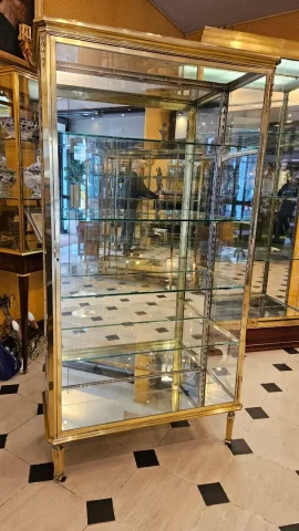 Directoire Style Brass Display Cabinet Maison Muller Et Domange. Early 20th Century.