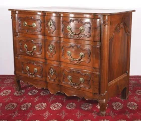 Louis XV Period Crossbow Chest Of Drawers. Provencal Work From The Aix-en-provence Region.