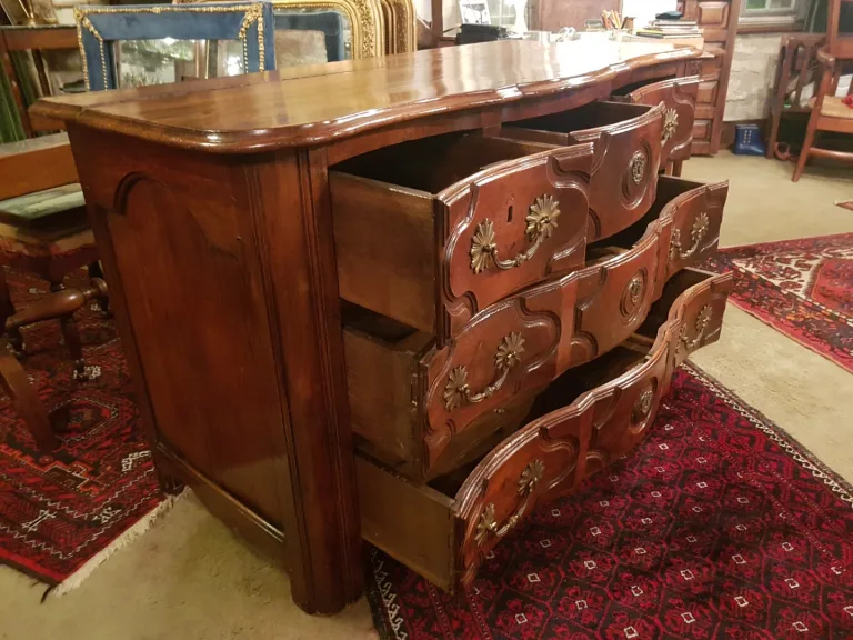 Regency Period Walnut Chest Of Drawers.