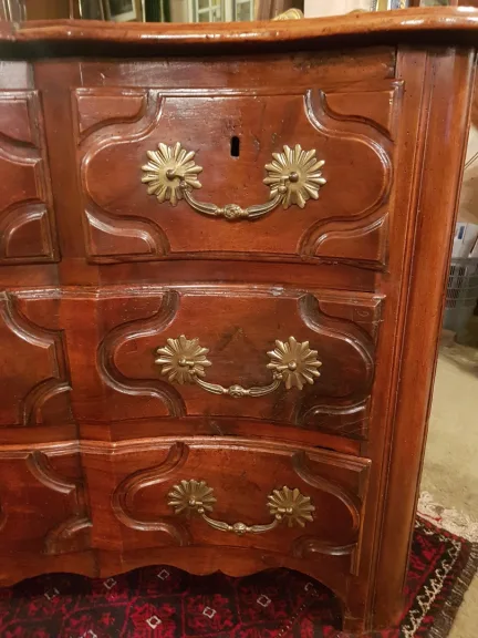 Regency Period Walnut Chest Of Drawers.