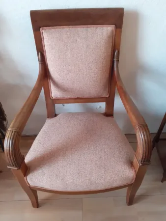 Fauteuil Empire en noyer
