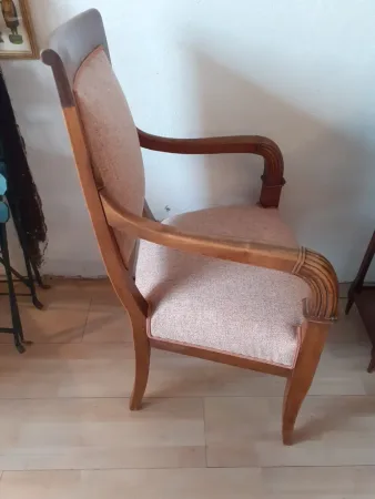 Fauteuil Empire en noyer