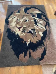 tenture représentant un lion, origine Afrique du sud