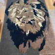 tenture représentant un lion, origine Afrique du sud
