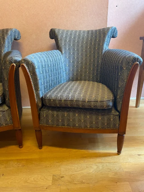 Paire de bergères de style Art déco