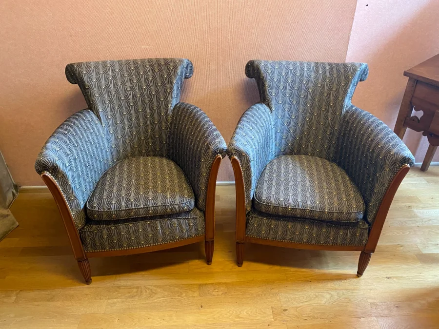 Paire de bergères de style Art déco