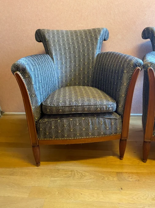 Paire de bergères de style Art déco