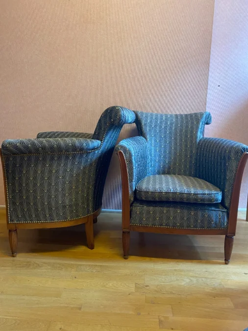 Paire de bergères de style Art déco