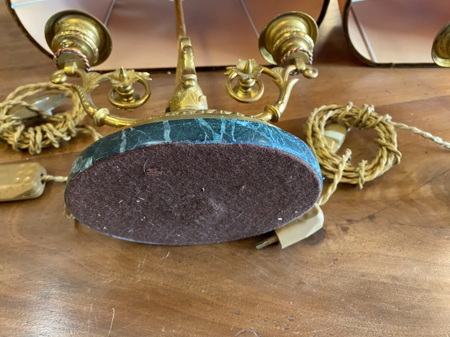 Paire de lampes de bureau, style consulat.