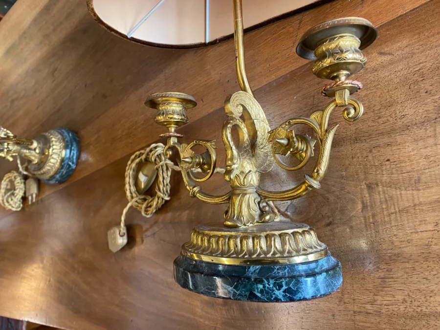 Paire de lampes de bureau, style consulat.