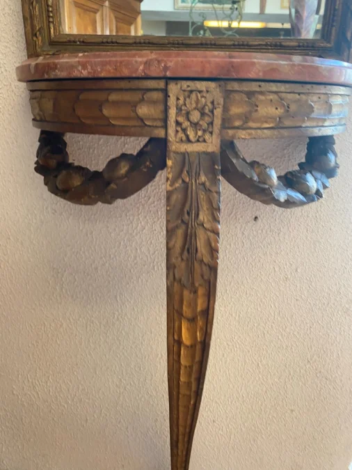 Console et son trumeau de style Louis XVI