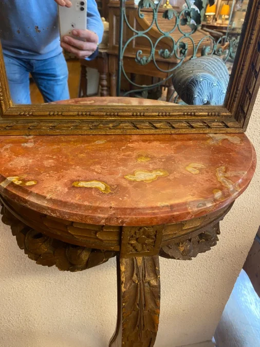 Console et son trumeau de style Louis XVI