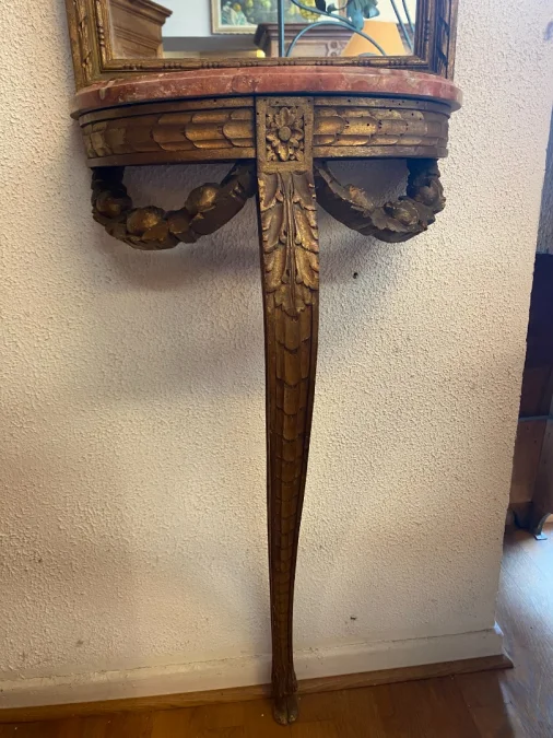 Console et son trumeau de style Louis XVI