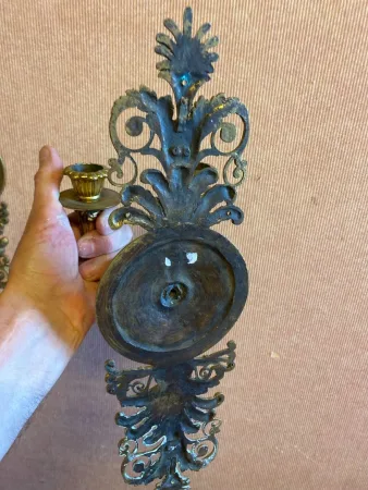 PAIR OF FRENCH RESTAURATION PERIOD WALL LIGHTS