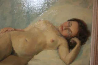 Huile sur isorel, nu féminin.