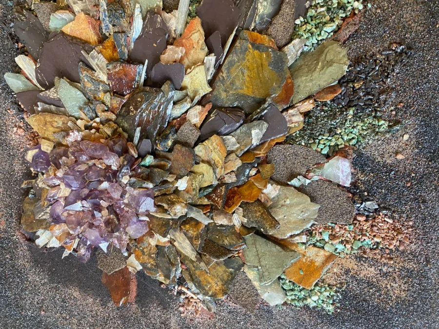 Composition de minéraux de élisabeth Lemaigre- Voreaux