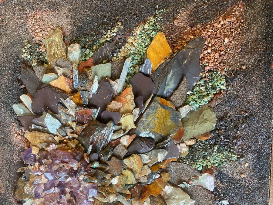 Composition de minéraux de élisabeth Lemaigre- Voreaux