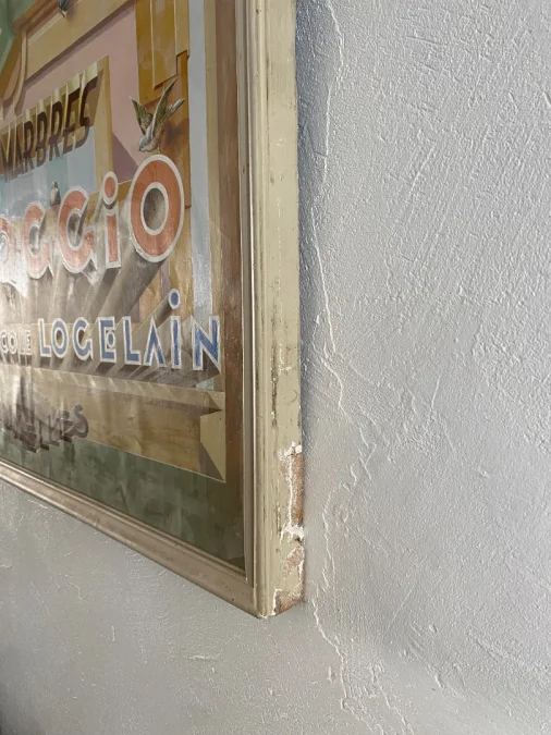Grande publicité d'un peintre en lettre,