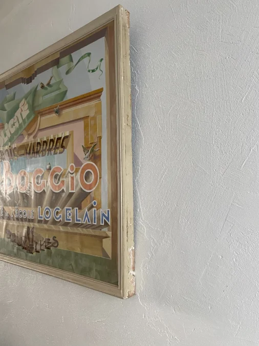 Grande publicité d'un peintre en lettre,