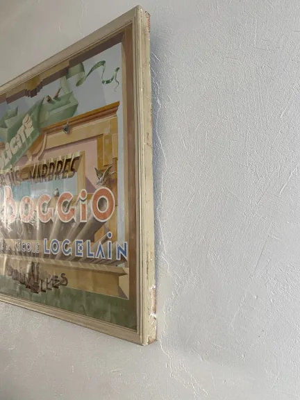 Grande publicité d'un peintre en lettre,